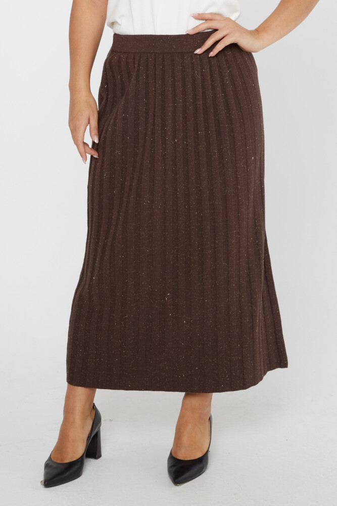 Knitted Skirt Glitter Detail Brown - 31548 | KAZEE (Set of 3 L-XL-2XL) - 4