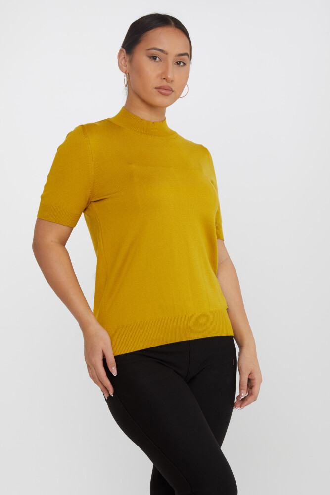 Knitted Sweater American Model Mustard - 16168 | KAZEE (Set of 4 L-XL-2XL-3XL) - 2