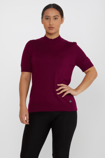 Knitted Sweater American Model Plum - 16168 | KAZEE (Set of 4 L-XL-2XL-3XL) 