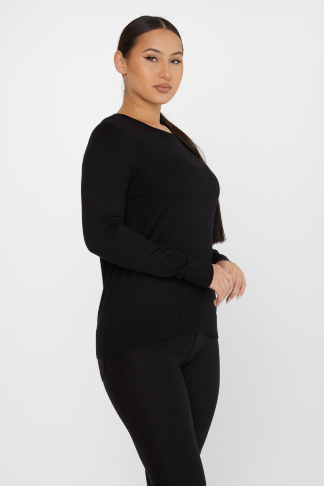 Knitted Sweater Basic Black - 30899 | KAZEE (Set of 4 L-XL-2XL-3XL) - 2