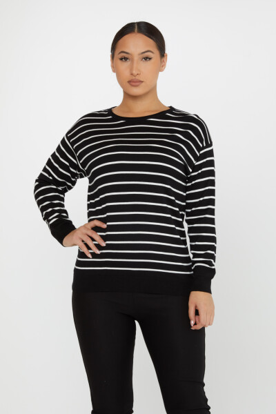 Knitted Sweater Crew Neck Black - 31210 | KAZEE (Set of 3 M-L-XL) 