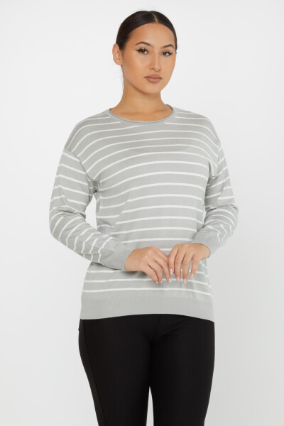 Knitted Sweater Crew Neck Gray - 31210 | KAZEE (Set of 3 M-L-XL) 