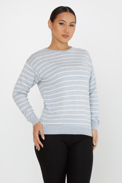 Knitted Sweater Crew Neck Light Blue - 31210 | KAZEE (Set of 3 M-L-XL) - 2