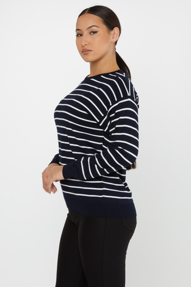 Knitted Sweater Crew Neck Navy Blue - 31210 | KAZEE (Set of 3 M-L-XL) - 1