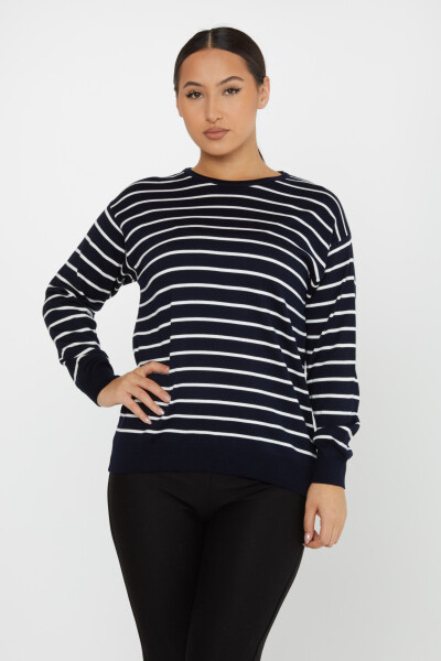 Knitted Sweater Crew Neck Navy Blue - 31210 | KAZEE (Set of 3 M-L-XL) - 2