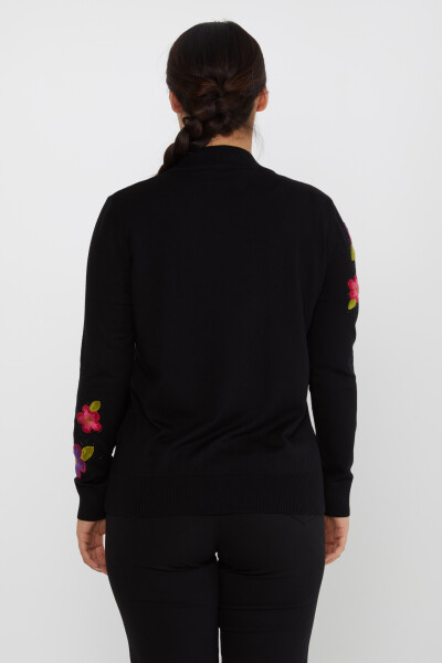 Knitted Sweater Floral Embroidery Black - 31684 | KAZEE (Set of 3 XL-2XL-3XL) - 5