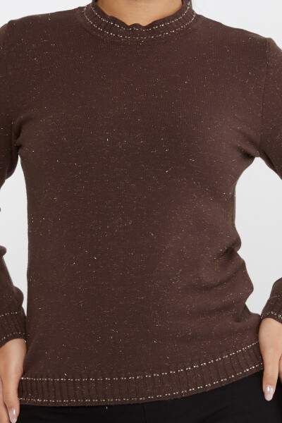 Knitted Sweater Glitter Detail Brown - 31579 | KAZEE (Set of 3 S-M-L) - 4