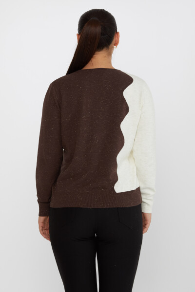 Knitted Sweater Glitter Detail Brown - 31633 | KAZEE (Set of 3 L-XL-2XL) - 6