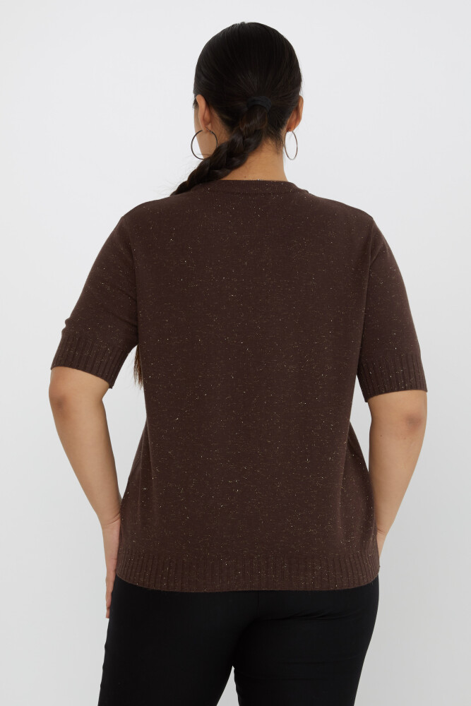 Knitted Sweater Heart Logo Brown - 31634 | KAZEE (Set of 3 XL-2XL-3XL) - 4