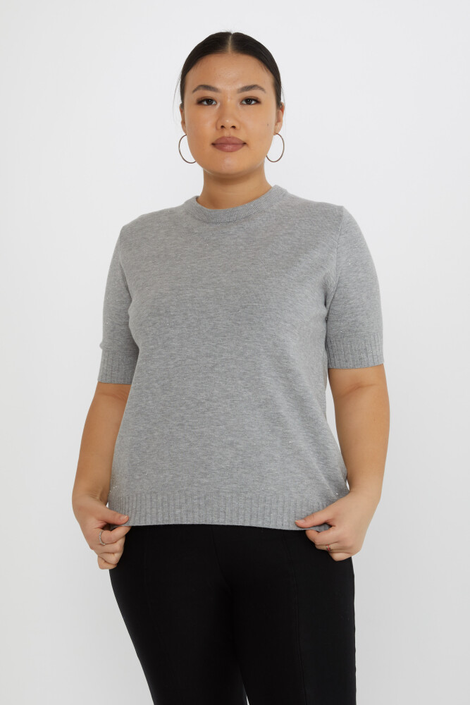 Knitted Sweater Heart Logo Gray - 31634 | KAZEE (Set of 3 XL-2XL-3XL) - 1