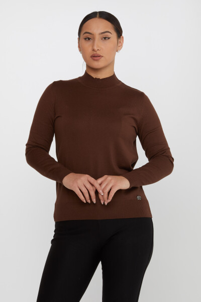 Knitted Sweater Logo Detailed Brown - 30613 | KAZEE (Set of 3 S-M-L) - 1