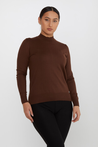 Knitted Sweater Logo Detailed Brown - 30613 | KAZEE (Set of 3 S-M-L) - 2