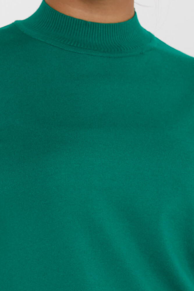 Knitted Sweater Logo Detailed Emerald - 16663 | KAZEE (Set of 4 L-XL-2XL-3XL) - 2