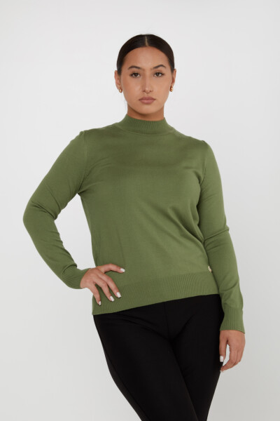 Knitted Sweater Logo Detailed Green - 16663 | KAZEE (Set of 4 L-XL-2XL-3XL) 