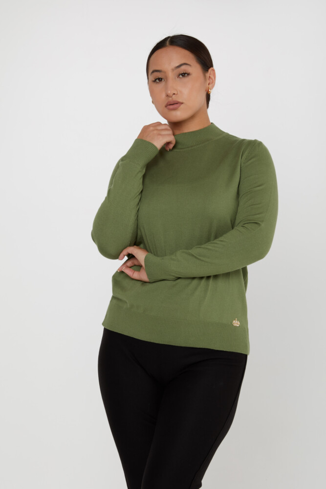 Knitted Sweater Logo Detailed Green - 16663 | KAZEE (Set of 4 L-XL-2XL-3XL) - 2