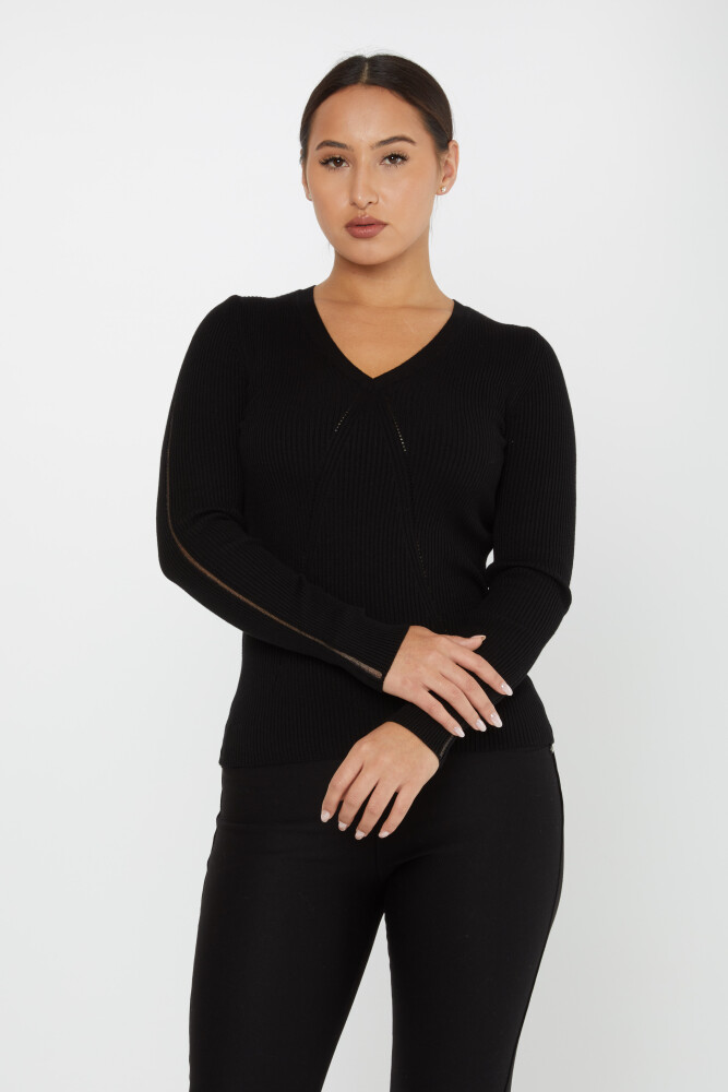 Knitted Sweater Long Sleeve Black - 16240 | KAZEE (Set of 3 S-M-L) - 1