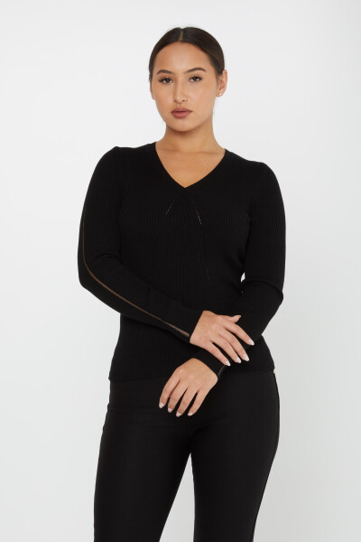 Knitted Sweater Long Sleeve Black - 16240 | KAZEE (Set of 3 S-M-L) 