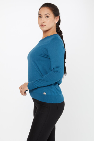 Knitted Sweater Long Sleeve Petrol - 11052 | KAZEE (Set of 3 S- M-L) - 2