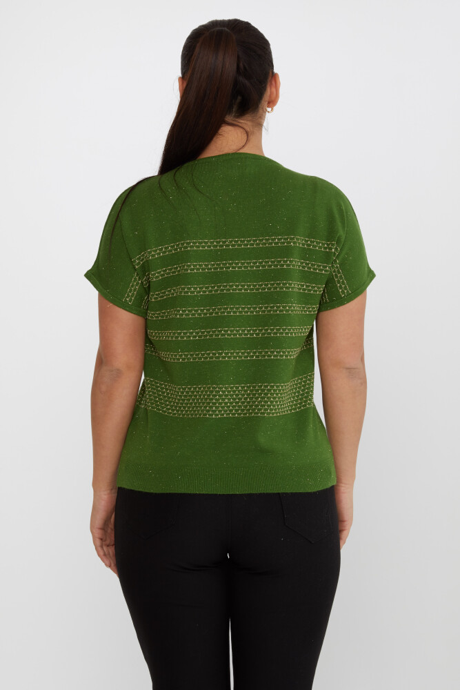 Knitted Sweater Short Sleeve Green - 31652 | KAZEE (Set of 3 M-L-XL) - 5