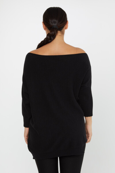 Knitted Sweater Shoulder Decollete Black - 30237 | KAZEE (Set of 3 M-L-XL) - 6