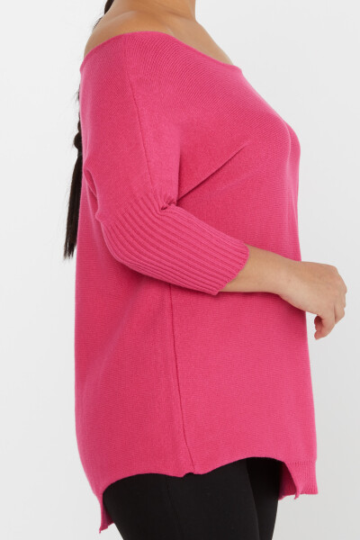 Knitted Sweater Shoulder Decollete Fuchsia - 30237 | KAZEE (Set of 3 M-L-XL) - 5