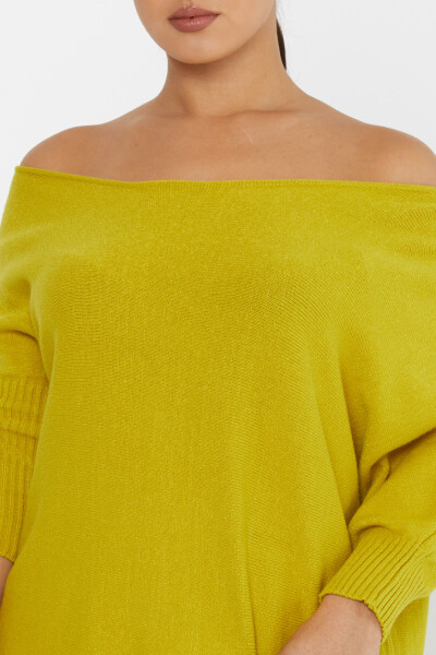 Knitted Sweater Shoulder Decollete Yellow - 30237 | KAZEE (Set of 3 M-L-XL) - 5