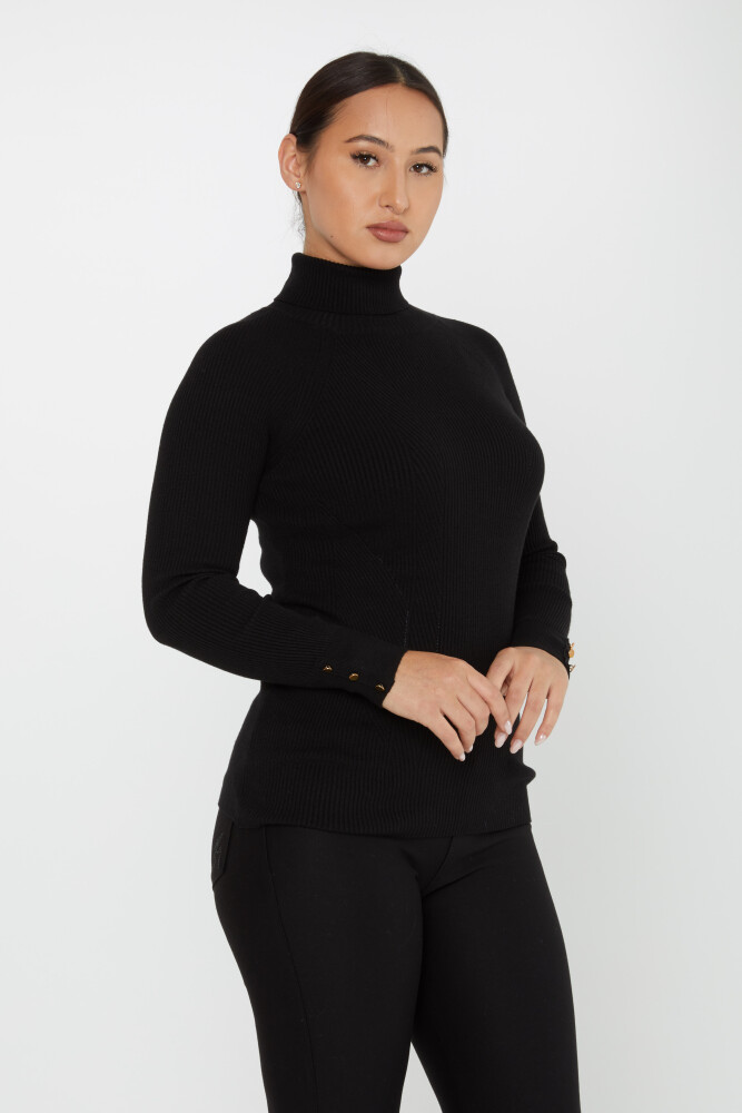 Knitted Sweater Sleeve Detail Black - 16173 | KAZEE (Set of 3 S-M-L) - 1