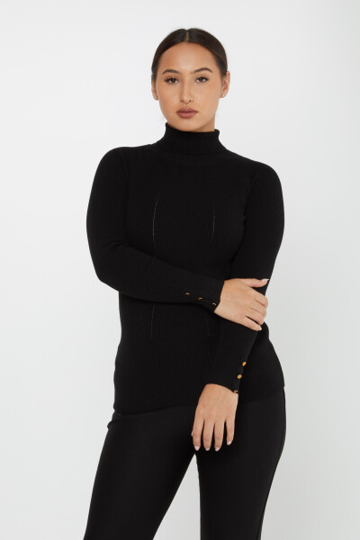 Knitted Sweater Sleeve Detail Black - 16173 | KAZEE (Set of 3 S-M-L) - 2