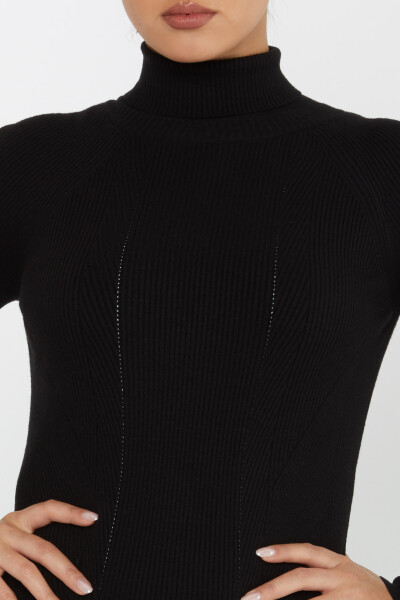 Knitted Sweater Sleeve Detail Black - 16173 | KAZEE (Set of 3 S-M-L) - 5