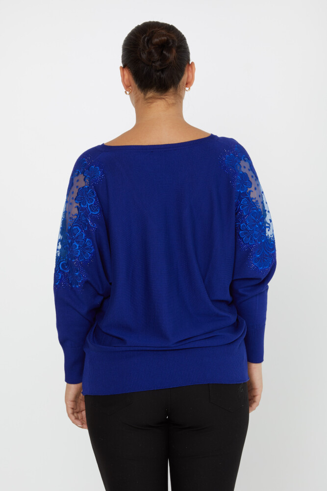 Knitted Sweater Sleeve Stone Embroidered Saks - 30904 | KAZEE (Set of 4 L-XL-2XL-3XL) - 6