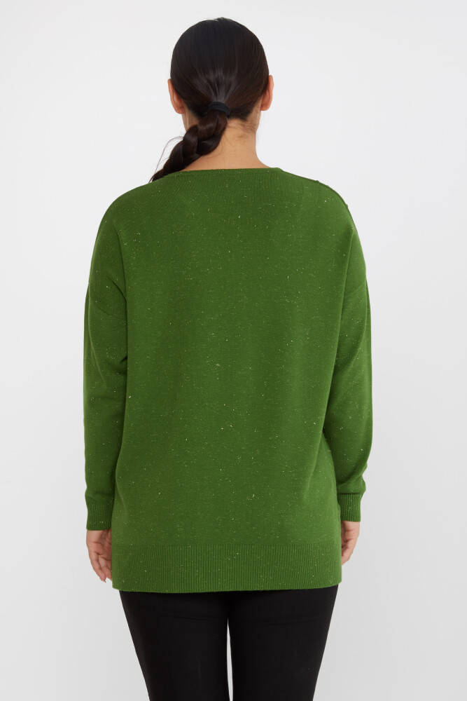 Knitted Sweater Slit Detail Green - 31632 | KAZEE (Set of 3 XL-2XL-3XL) - 5