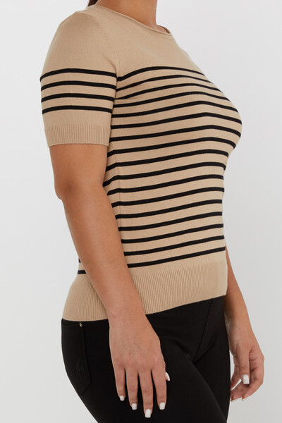 Knitted Sweater Striped Beige - 30396 | KAZEE (Set of 4 M-L-XL-2XL) - 4