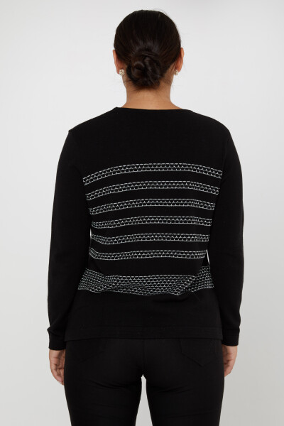 Knitted Sweater Striped Black - 31030 | KAZEE (4-Piece Set L-XL-2XL-3XL) - 4