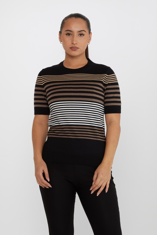 Knitted Sweater Striped Black - 31273 | KAZEE (Set of 3 S-M-L) - 1