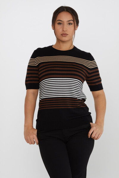 Knitted Sweater Striped Black - 31689 | KAZEE (Set of 3 XL-2XL-3XL) 