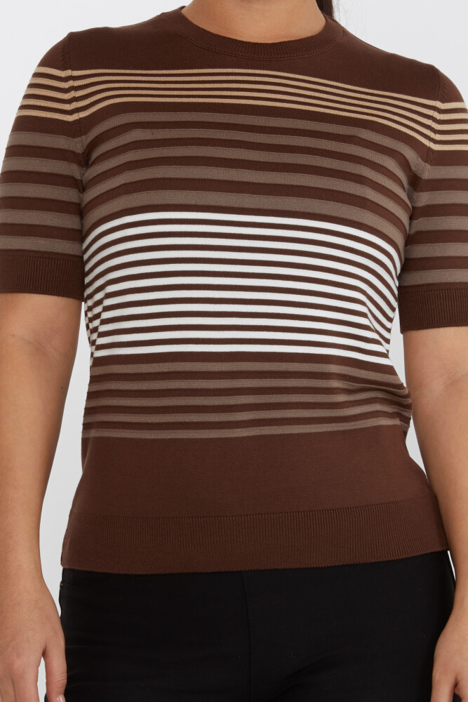 Knitted Sweater Striped Brown - 31273 | KAZEE (Set of 3 S-M-L) - 3