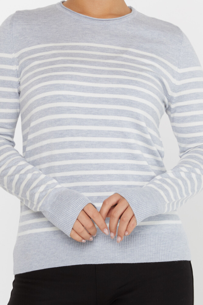 Knitted Sweater Striped Gray - 30898 | KAZEE (Set of 4 M-L-XL-2XL) - 3