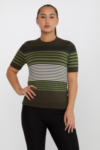 Knitted Sweater Striped Khaki - 31273 | KAZEE (Set of 3 S-M-L) - 1