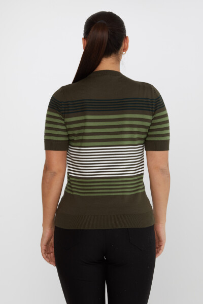 Knitted Sweater Striped Khaki - 31273 | KAZEE (Set of 3 S-M-L) - 5