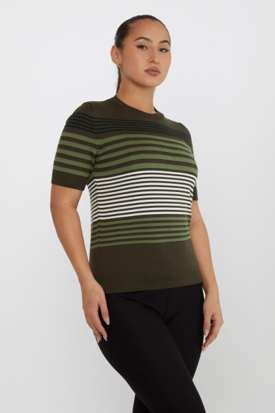 Knitted Sweater Striped Khaki - 31273 | KAZEE (Set of 3 S-M-L) - 2