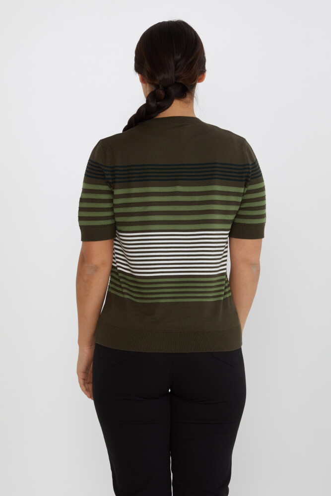 Knitted Sweater Striped Khaki - 31689 | KAZEE (Set of 3 XL-2XL-3XL) - 5