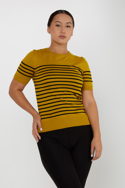 Knitted Sweater Striped Mustard - 30396 | KAZEE (Set of 4 M-L-XL-2XL) 