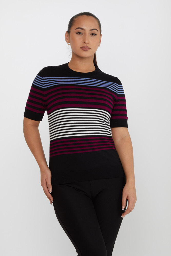 Knitted Sweater Striped Navy Blue - 31273 | KAZEE (Set of 3 S-M-L) - 1