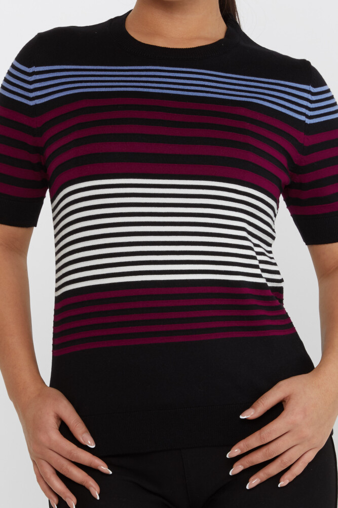 Knitted Sweater Striped Navy Blue - 31273 | KAZEE (Set of 3 S-M-L) - 3