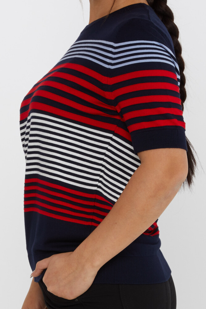 Knitted Sweater Striped Navy Blue - 31689 | KAZEE (Set of 3 XL-2XL-3XL) - 4