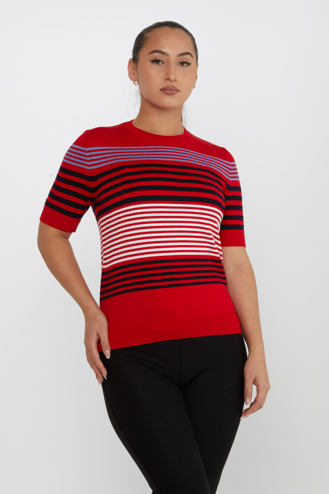 Knitted Sweater Striped Red - 31273 | KAZEE (Set of 3 S-M-L) - 1