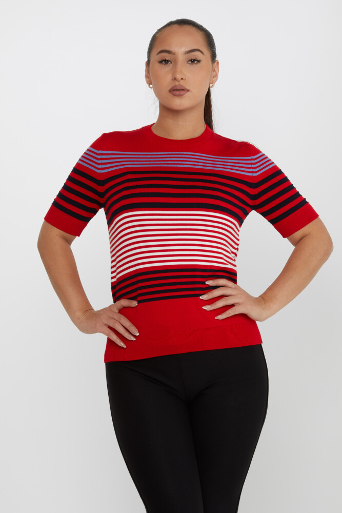 Knitted Sweater Striped Red - 31273 | KAZEE (Set of 3 S-M-L) - 2