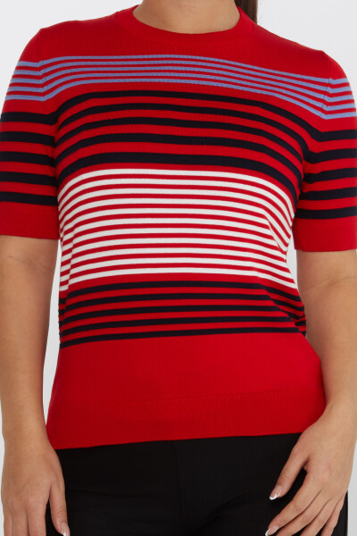 Knitted Sweater Striped Red - 31273 | KAZEE (Set of 3 S-M-L) - 3