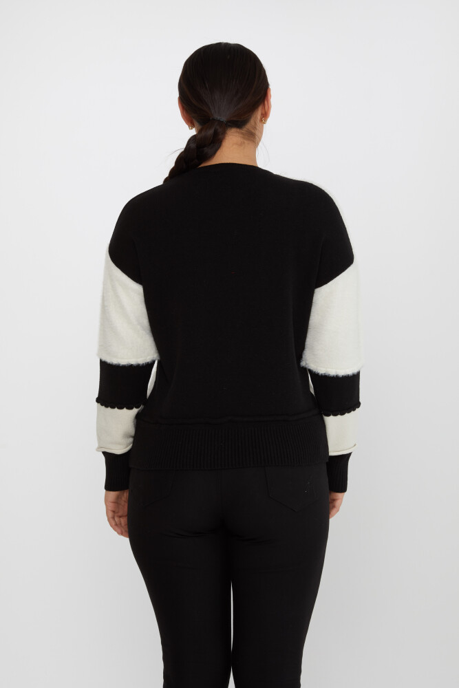 Knitted Sweater Two-Tone Black-Ecru - 30918 | KAZEE (Set of 4 S-M-L-XL) - 5