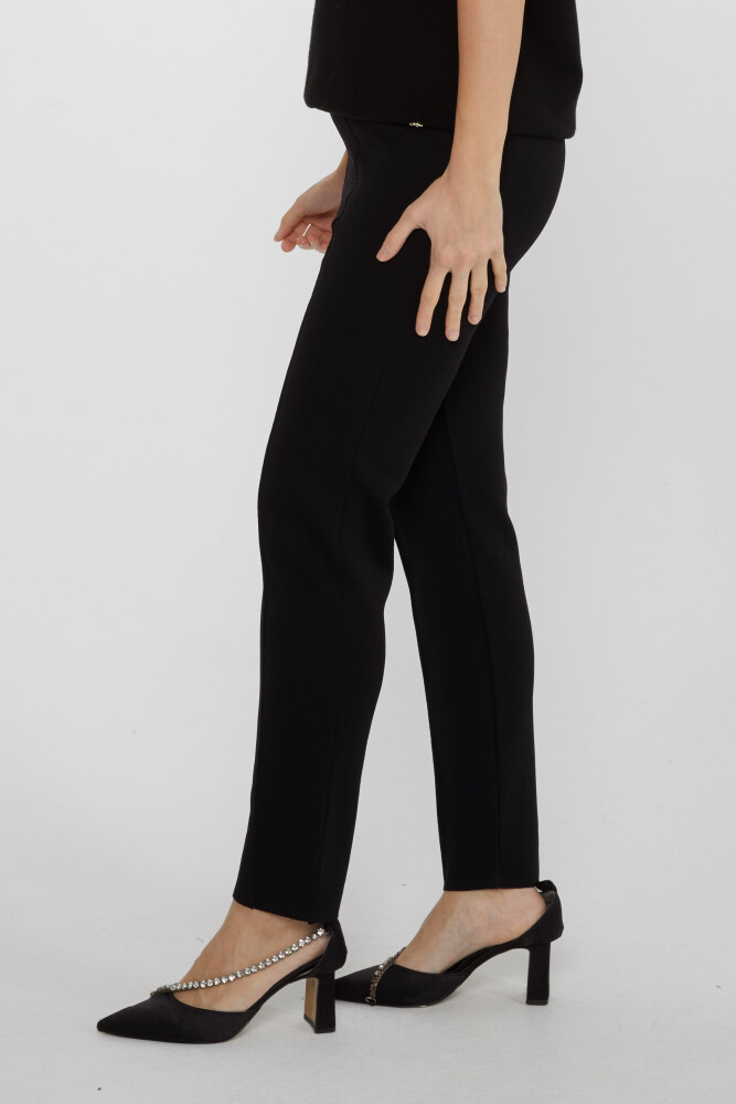 Knitted Trousers Elastic Waist Black - 31308 | KAZEE (Set of 3 S-M-L) - 3